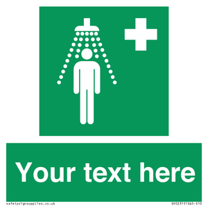 Custom Safety Shower Sign